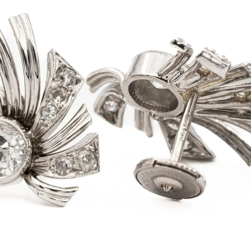 Boucles d'oreilles Or blanc Diamant