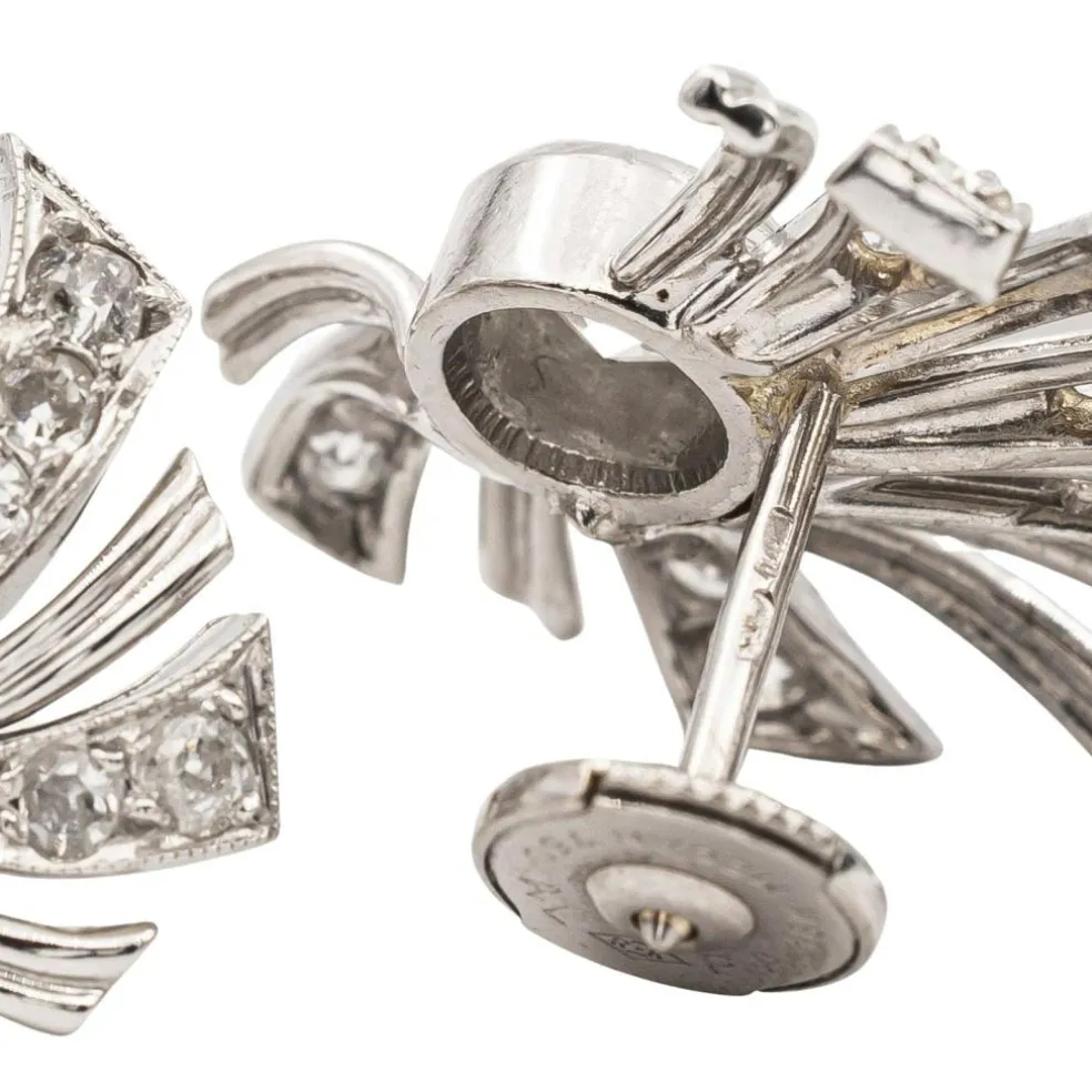 Boucles d'oreilles Or blanc Diamant