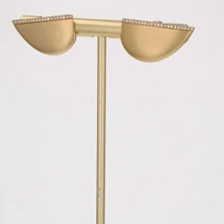 Boucles d'oreilles or brossé et diamants Ofée