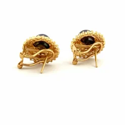 Boucles d’oreilles or, diamants, perles de Tahiti