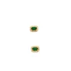 Boucles d'oreilles Or Emeraude et Diamants