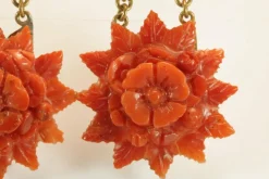Boucles d'oreilles Or et Corail