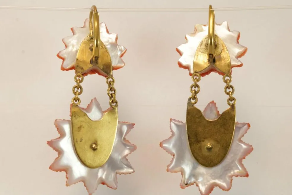 Boucles d'oreilles Or et Corail