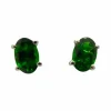Boucles d'oreilles or et grenats tsavorites
