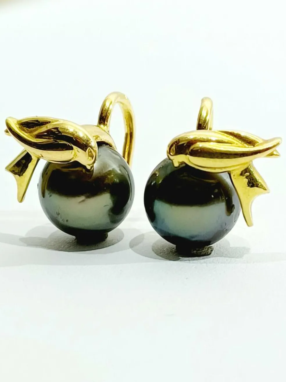 Boucles d'Oreilles Or Et Perles De Tahiti