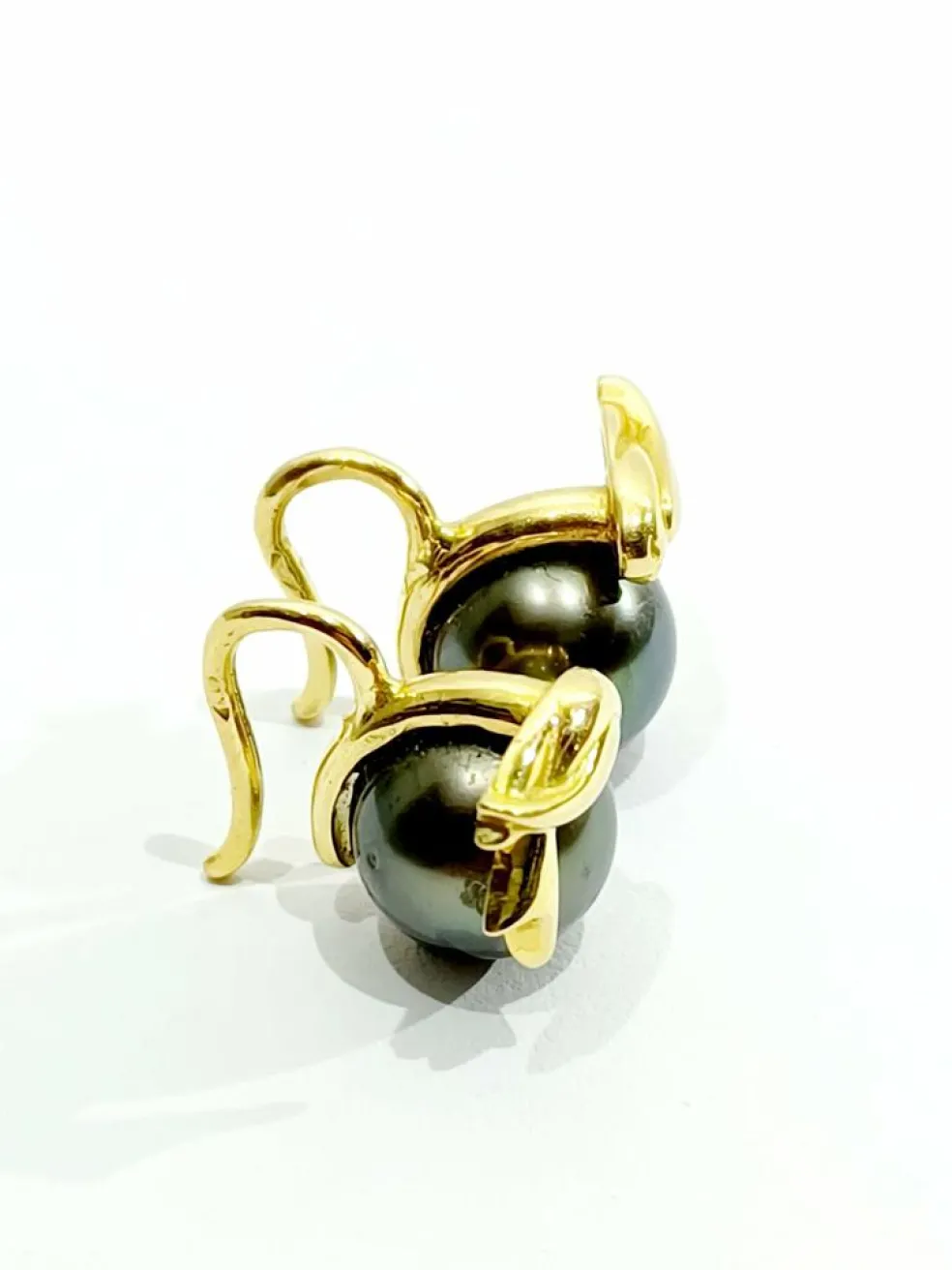Boucles d'Oreilles Or Et Perles De Tahiti
