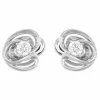 Boucles d'oreilles Or Gris et Diamants