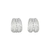 Boucles d'oreilles or gris et diamants
