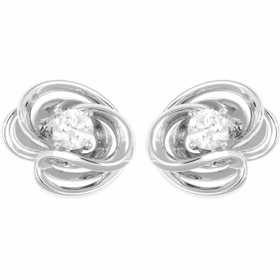 Boucles d'oreilles Or Gris et Diamants