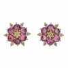 Boucles d'oreilles Or jaune Rubis