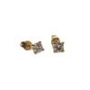 Boucles d’oreilles or jaune et diamants