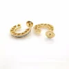 Boucles d'oreilles or jaune 18 diamants