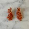 Boucles d'oreilles Or jaune et Corail