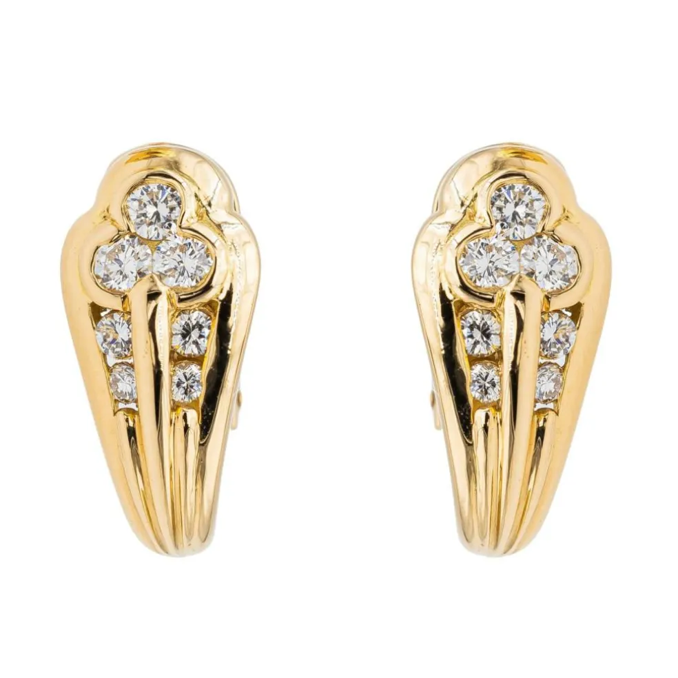 Boucles d'oreilles Or jaune Diamant