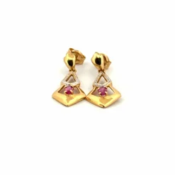Boucles d'oreilles Or Jaune & Topaze
