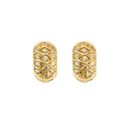 Boucles d’oreilles or jaune diamants