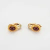Boucles d'oreilles or jaune, diamants