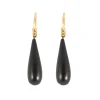 Boucles d'oreilles or jaune goutte d'ébène