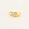 Boucles d'oreilles or jaune diamants