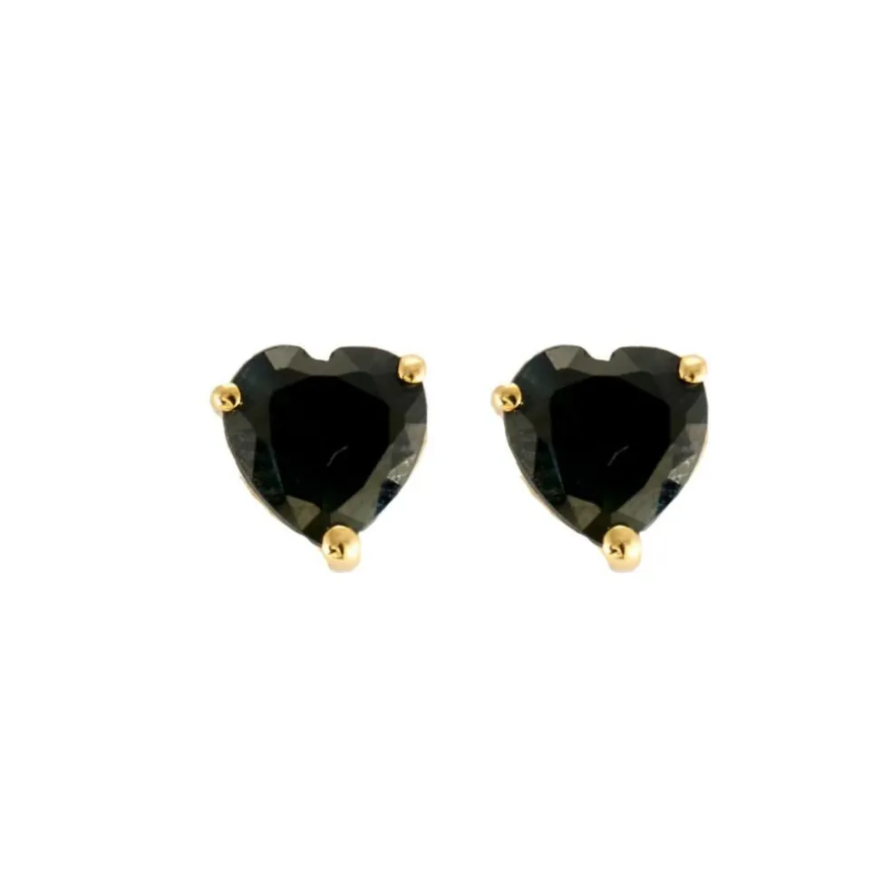 Boucles d'oreilles or jaune saphirs