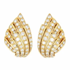 Boucles d'oreilles Or jaune et Diamants