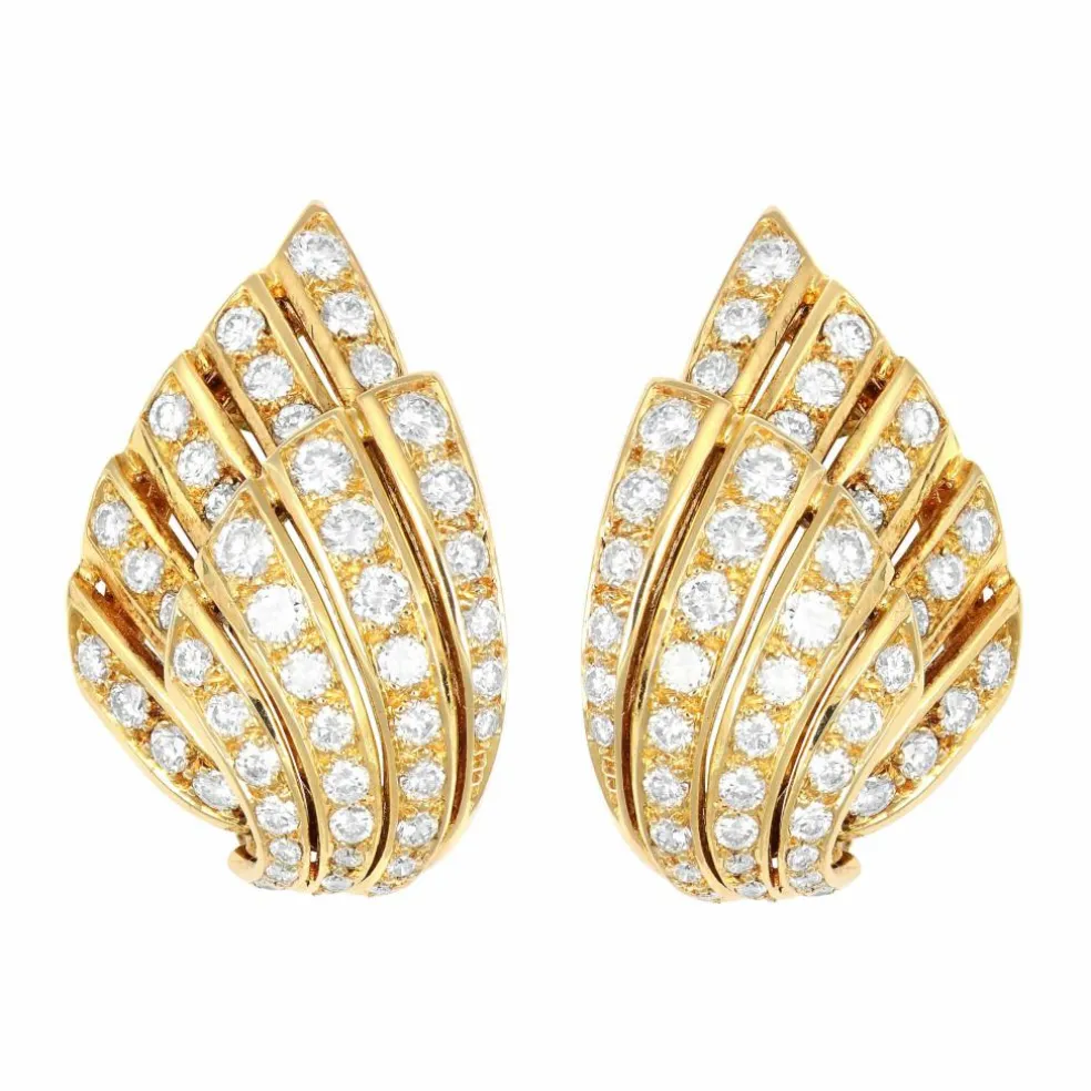Boucles d'oreilles Or jaune et Diamants
