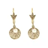 Boucles d’oreilles or jaune perles fines