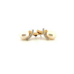 Boucles d'oreilles Or Jaune 18k & Perles