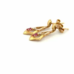 Boucles d'oreilles Or Jaune & Topaze
