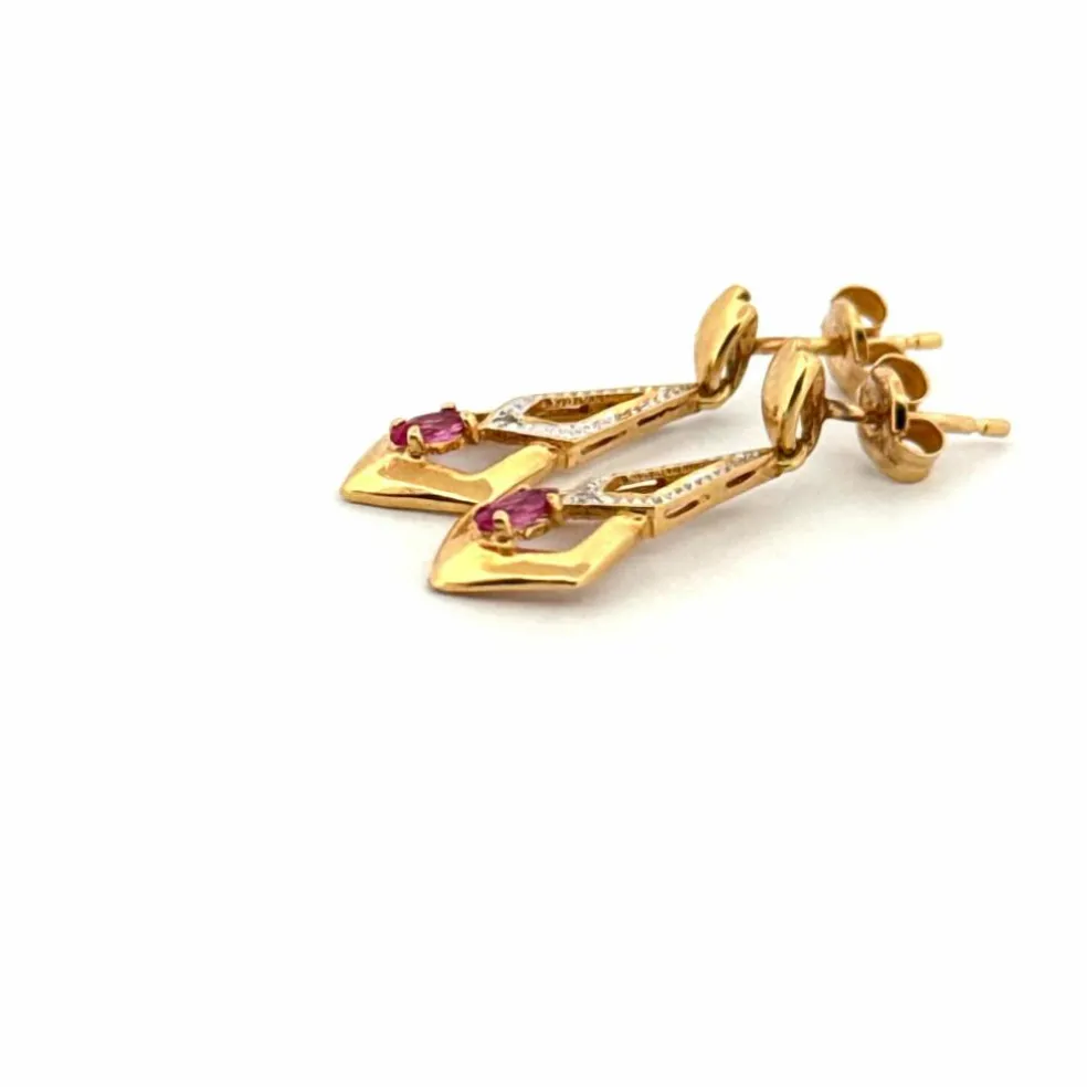 Boucles d'oreilles Or Jaune & Topaze