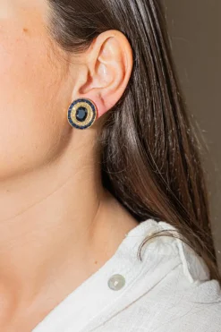 Boucles d'oreilles Or jaune Saphir
