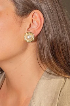 Boucles d'oreilles Or jaune Perle
