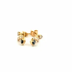 Boucles d'oreilles Or Jaune 18k Diamants & Saphirs