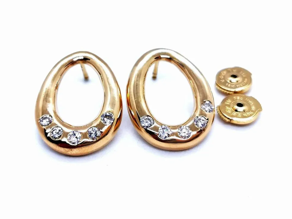 Boucles d'oreilles Or jaune Diamant