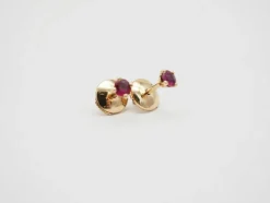Boucles d'oreilles or jaune rubis