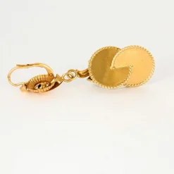 Boucles d’oreilles or jaune pendantes