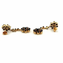Boucles d'oreilles Or Jaune 18k & Saphirs