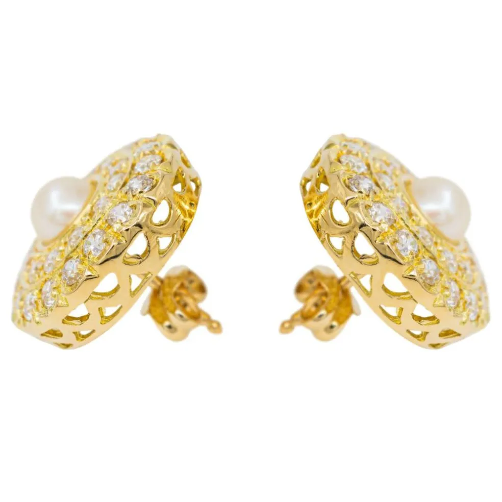 Boucles d'oreilles Or jaune Diamant