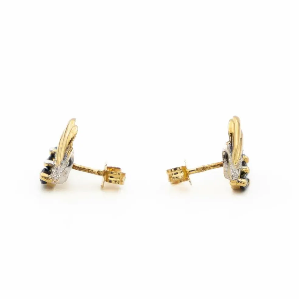 Boucles d'oreilles Or jaune Saphir
