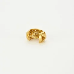 Boucles d’oreilles or jaune diamants