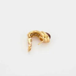 Boucles d'oreilles or jaune, diamants
