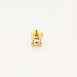 Boucles d'oreilles or jaune et diamants