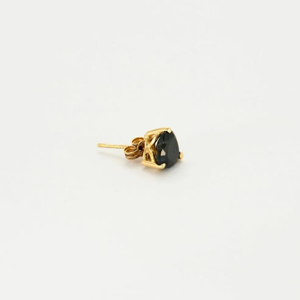 Boucles d'oreilles or jaune saphirs