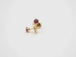 Boucles d'oreilles or jaune rubis