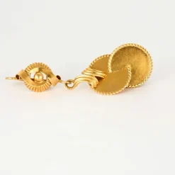 Boucles d’oreilles or jaune pendantes