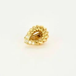 Boucles d'oreilles or jaune et diamants