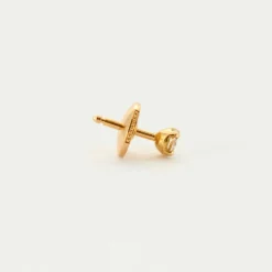 Boucles d'oreilles or jaune diamant