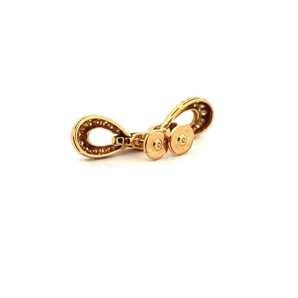 Boucles d'oreilles or jaune 18 k Rubis & Diamants
