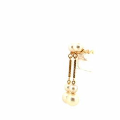Boucles d'oreilles Or Jaune 18k & Perles