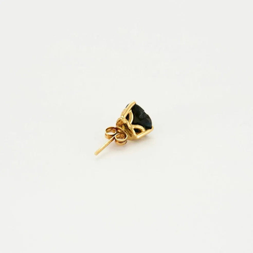 Boucles d'oreilles or jaune saphirs